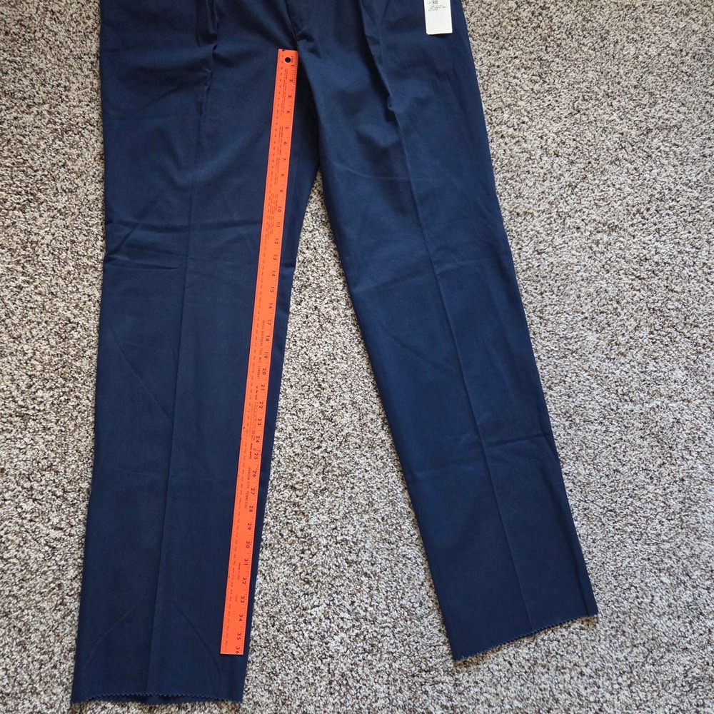Pendleton Country Traditionals Mens Navy Blue Pleated Cotton Chinos Pants 38 NEW - Picture 7 of 8
